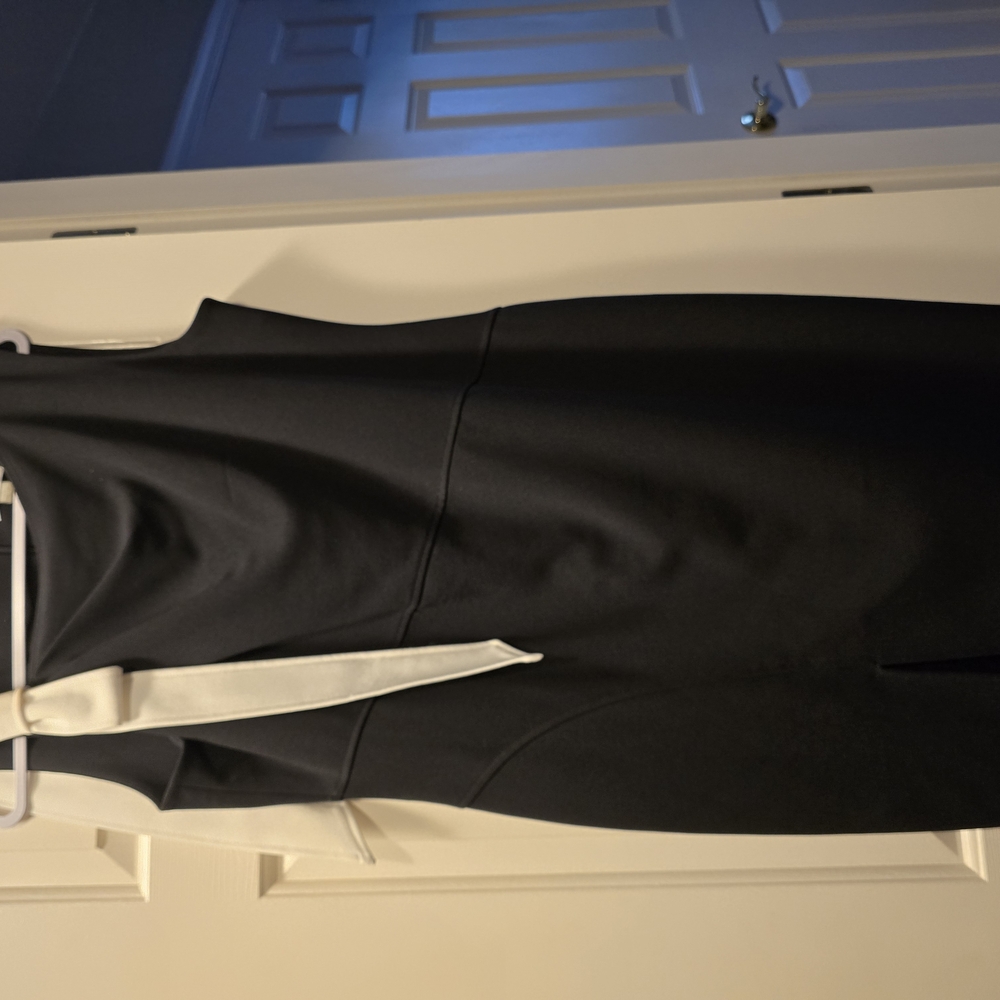 Elegant Black Jumpsuit with White Accent